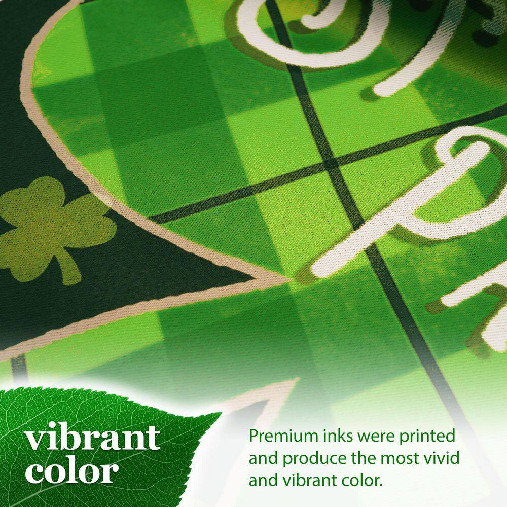 Green Plaid Shamrock St. Patrick's Day Garden Flag 12x18 IN