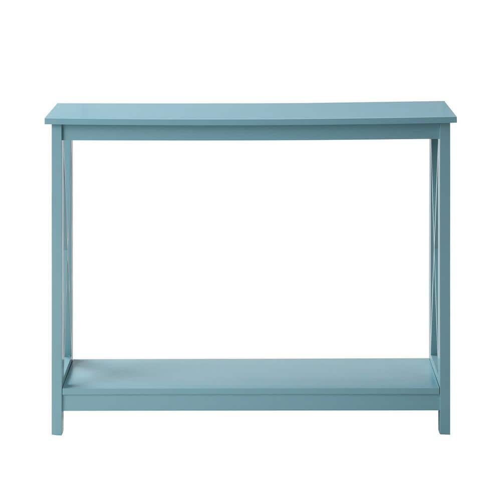 Convenience Concepts Oxford Console Table with Shelf, Sea Foam Blue