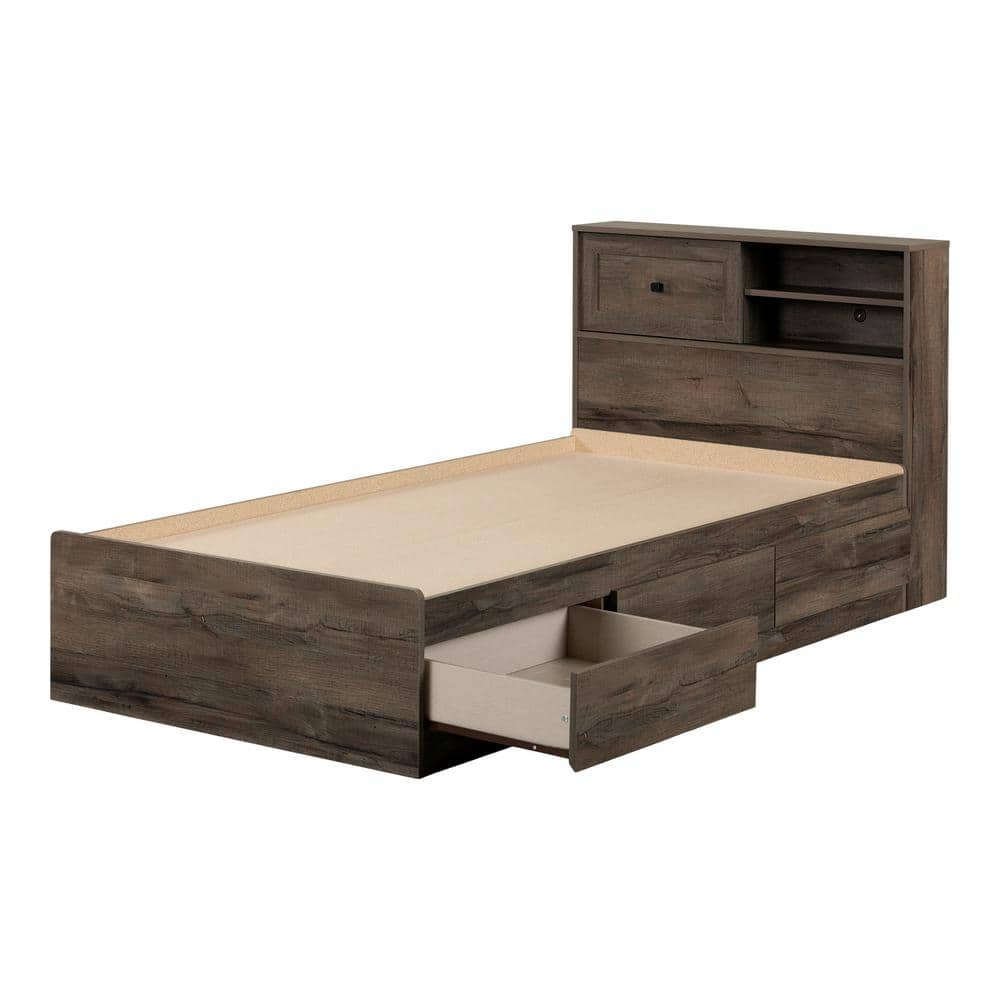 South Shore Hazen, Farmhouse Bed, Twin Brown