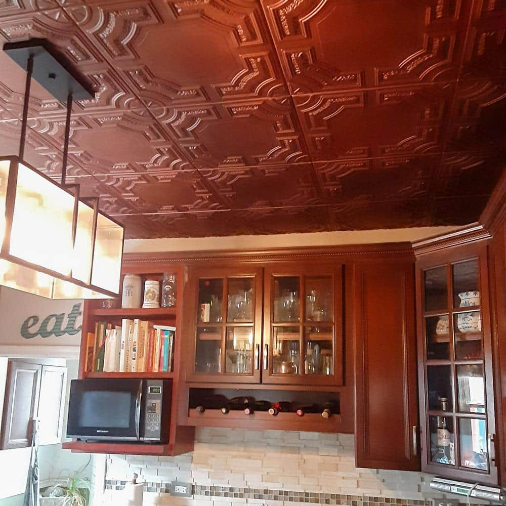 Evergreen 1.6 ft. x 1.6 ft. Polystyrene Glue-up Ceiling Tile