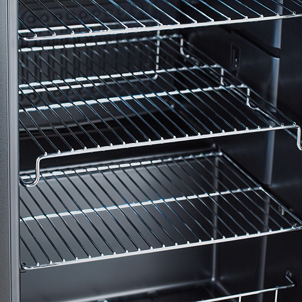 Black Compact Beverage Cooler with Stainless Steel Door