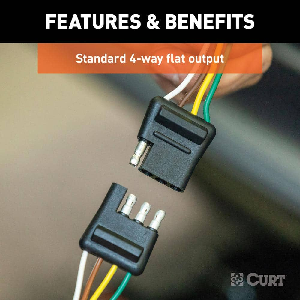 4-Way Flat Connector Plug & Socket with 12" Wires (Packaged)