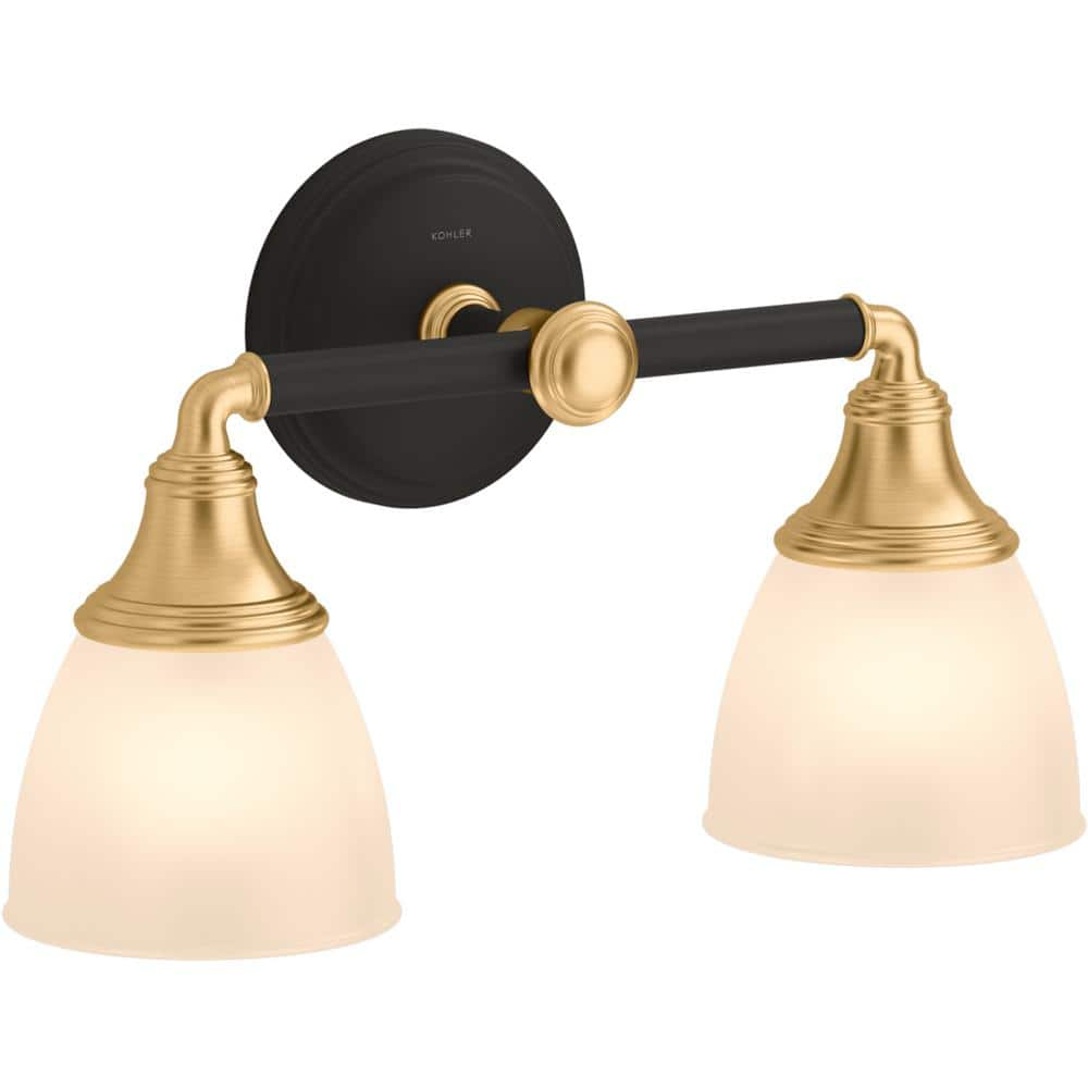 Devonshire 2 Light Indoor Bathroom Vanity Light Fixture, Position Facing Up or Down, UL Listed