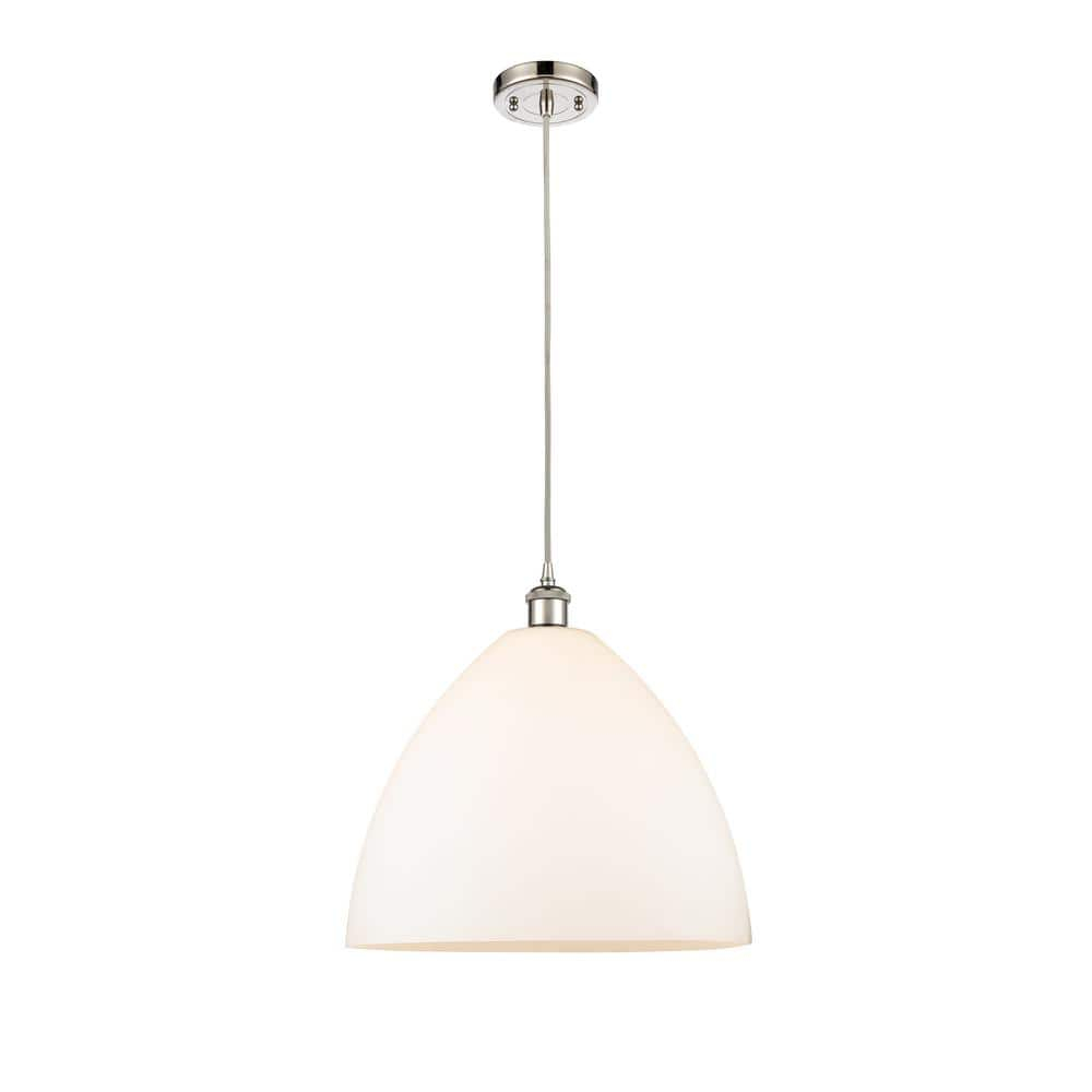 Innovations Lighting Bristol Glass 1 - Light Pendant in  Polished Nickel
