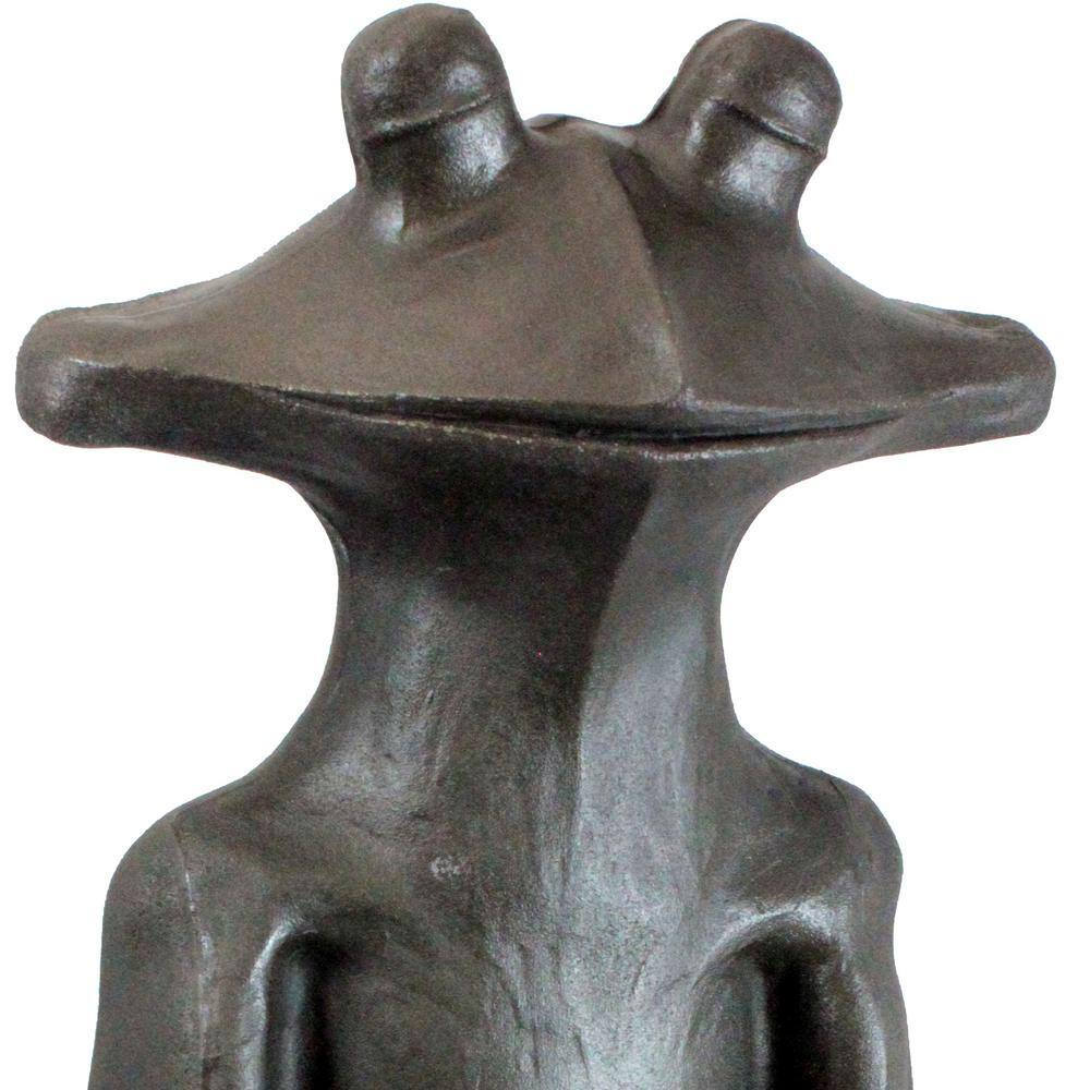Yoga Frog Statue - Natural Bronze Appearance - Made of Resin - Lightweight - 21" Height