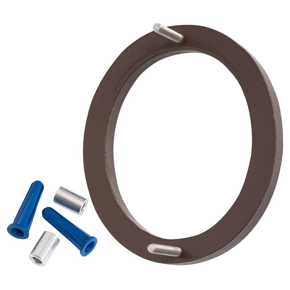 12 in Satin Nickel and Roman Bronze Aluminum Floating House Number 0