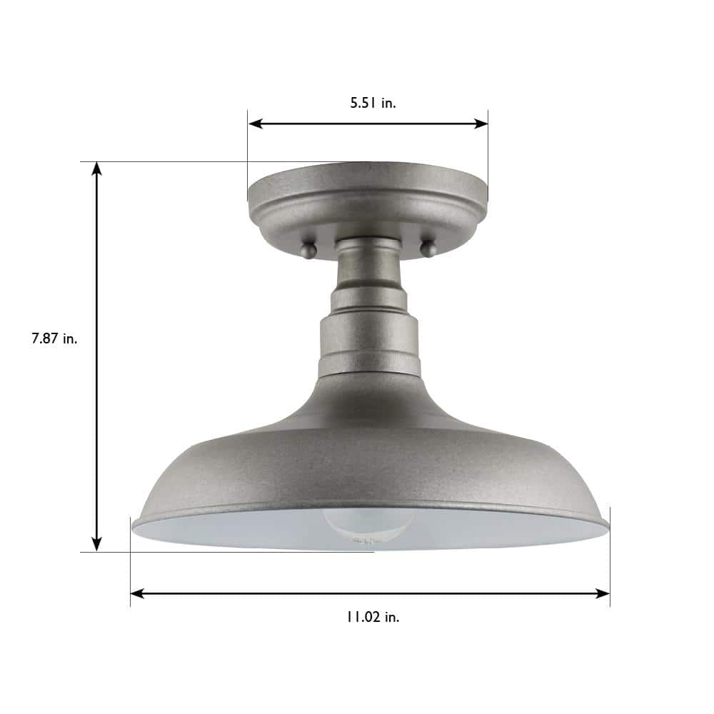 Design House  Kimball Indoor Ceiling Light in Galvanized Paint