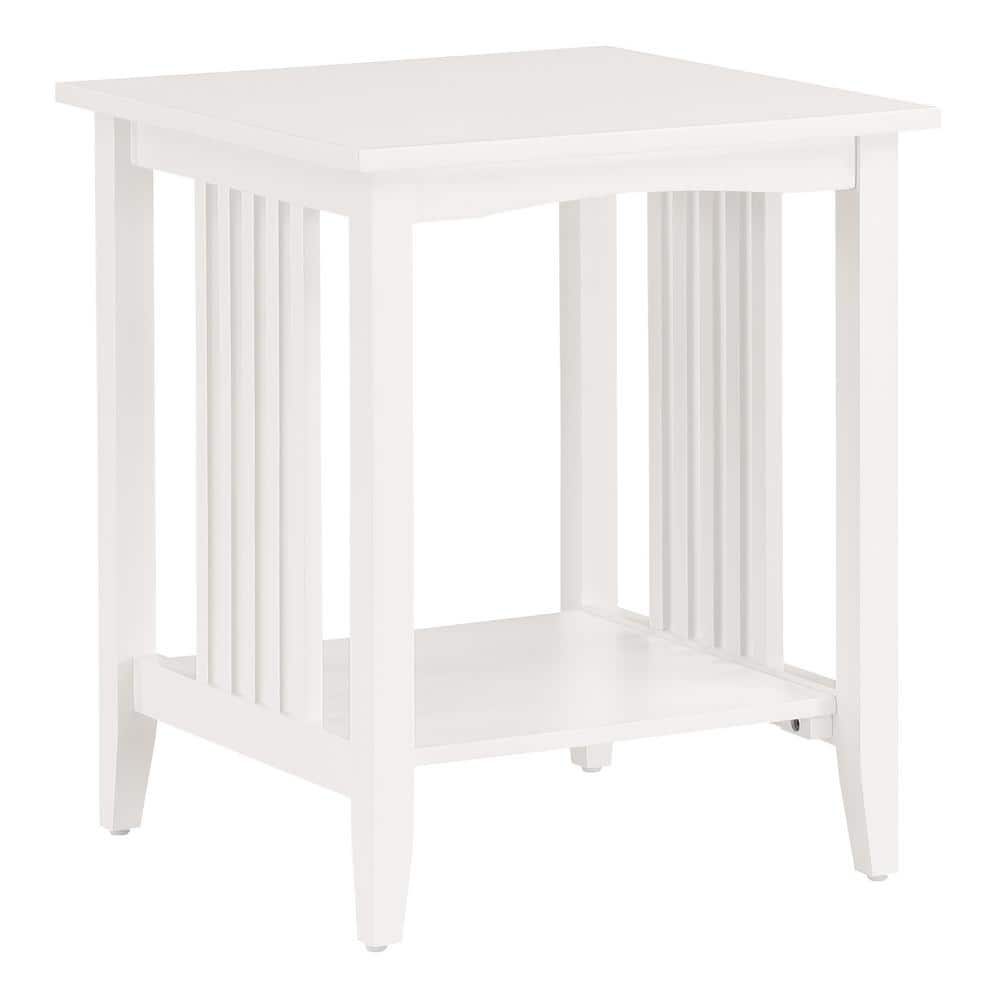Sierra Side Table Engineered Wood in White Finish