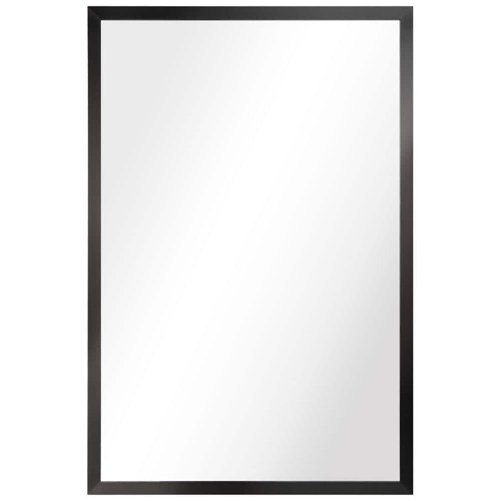Empire Art Direct Contempo Stainless Steel Gold Wall Mirror Brushed Black 24" x 36" Black