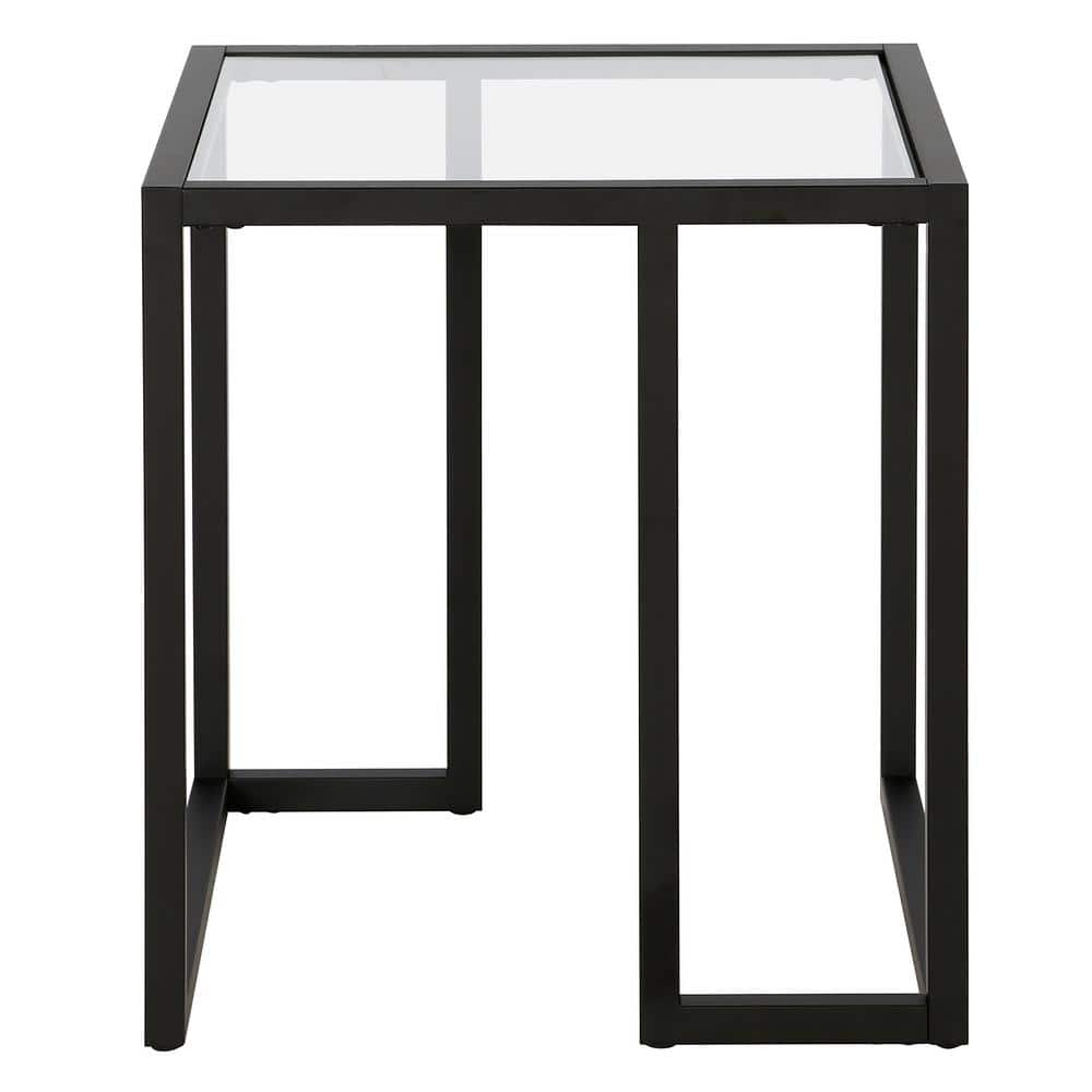 Evelyn&Zoe Oscar 20" Wide Square Side Table, Blackened Bronze