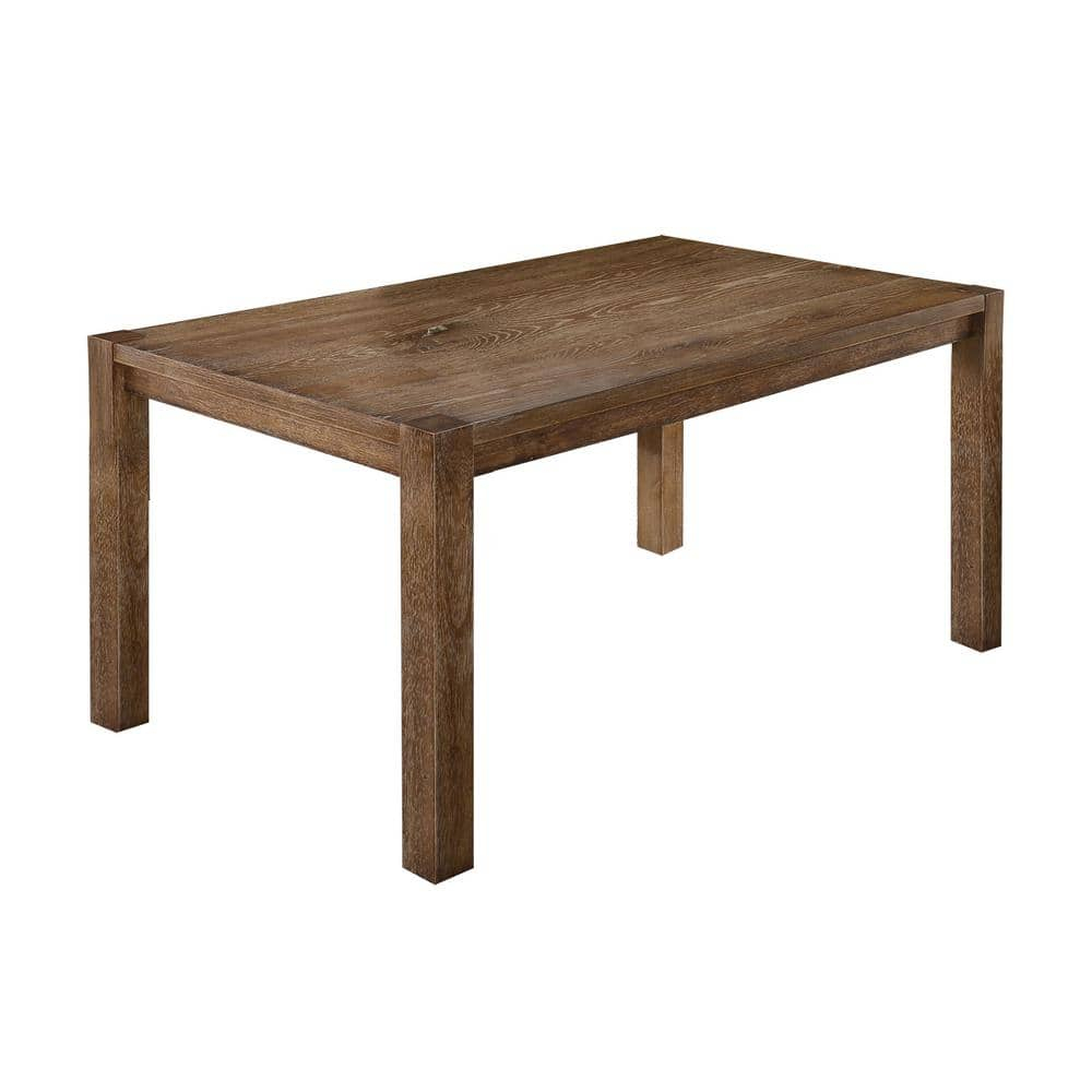 Best Master Furniture Janet 60" Rectangular Dining Table, Natural Wood