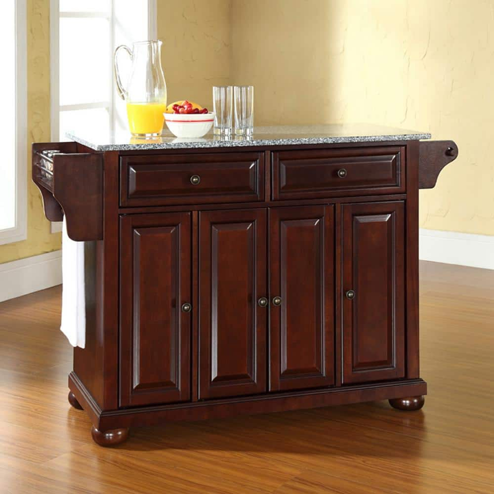 Crosley Furniture Alexandria MDF Wood Kitchen Island in Mahogany