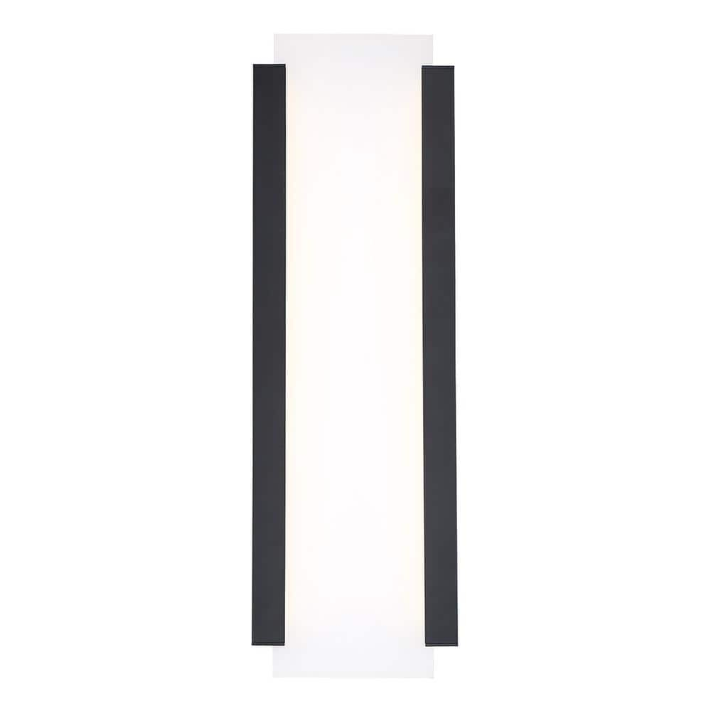 Sleek Black Aluminum 15W LED Wall Light with Acrylic Panel