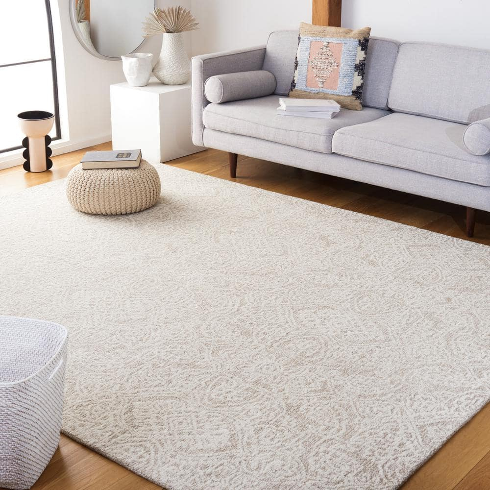 SAFAVIEH Metro Aditi Medallion Area Rug, Natural/Ivory, 11' x 15'