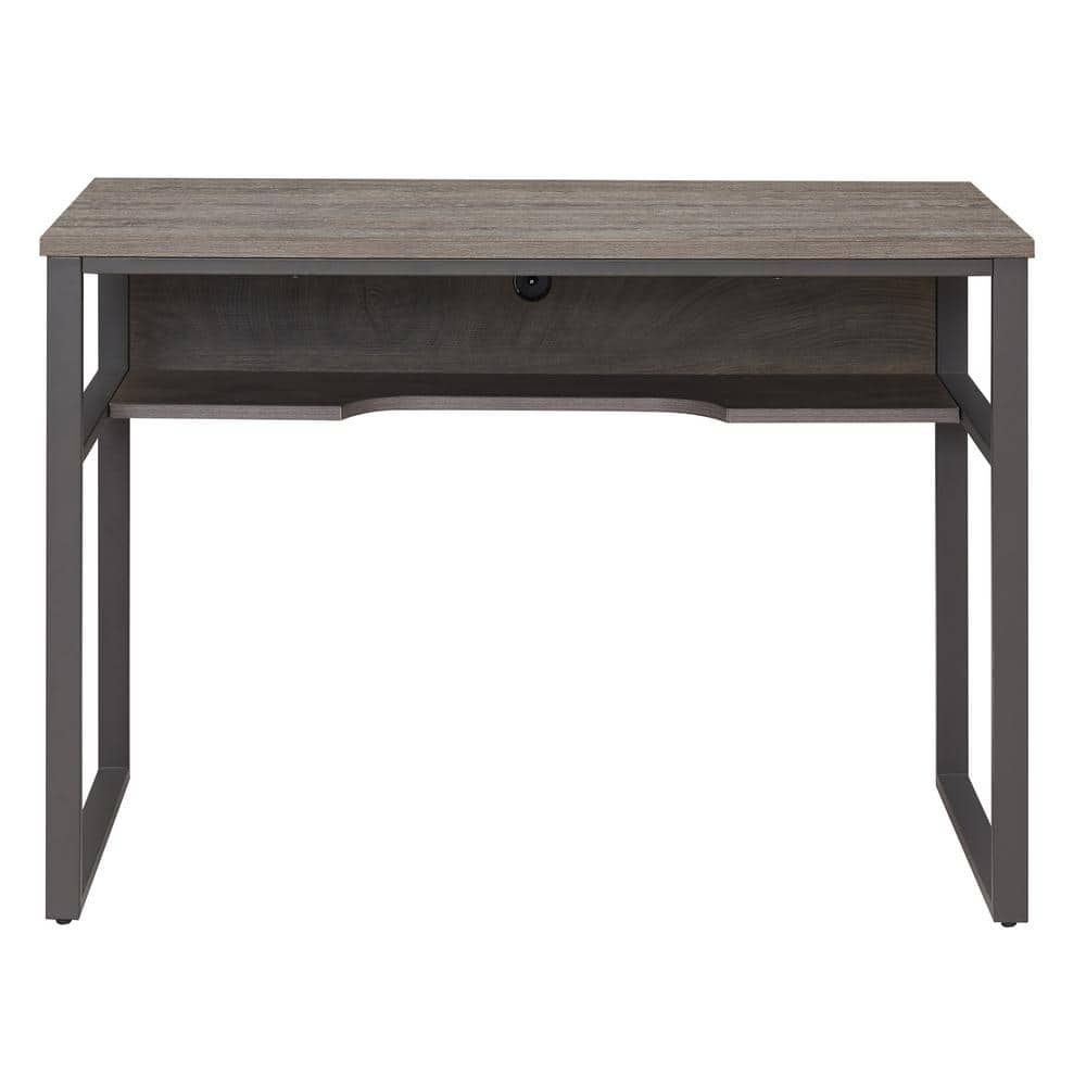 Leick Home Kona Desk in Corojo and Gunmetal Gray
