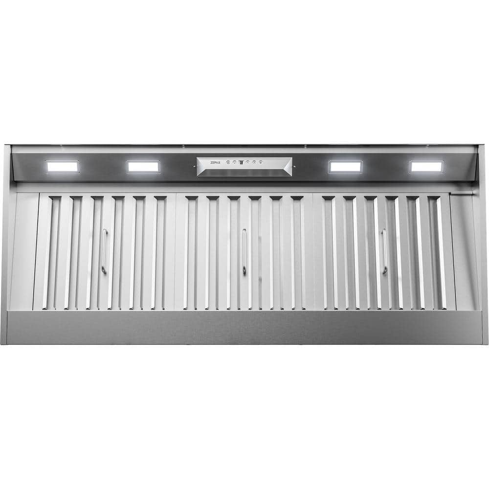 Monsoon I 48" Stainless Steel Insert Mount Range Hood with LED Lights