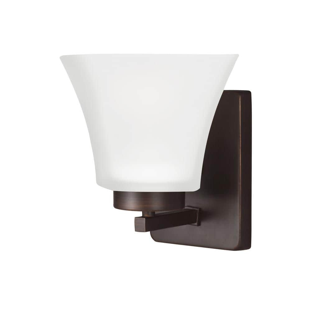 Generation Lighting Bayfield 5.0-in W 1 -Light Antique Brown Transitional Wall Sconce