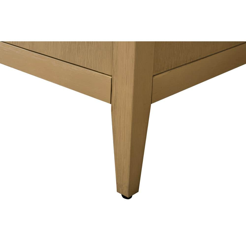 Natural Oak Single Sink Bathroom Vanity with Ceramic Top