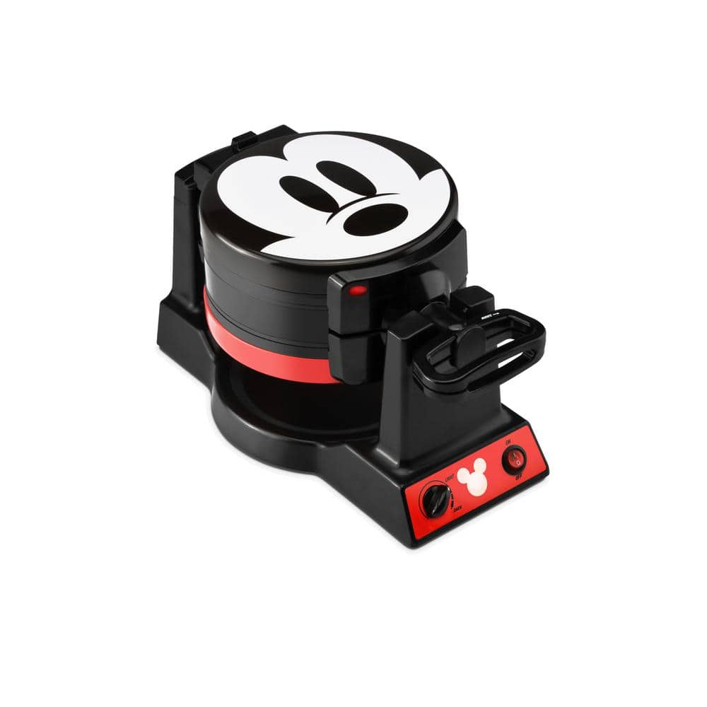 Disney Mickey Mouse Double Flip Waffle Maker, Black, Red