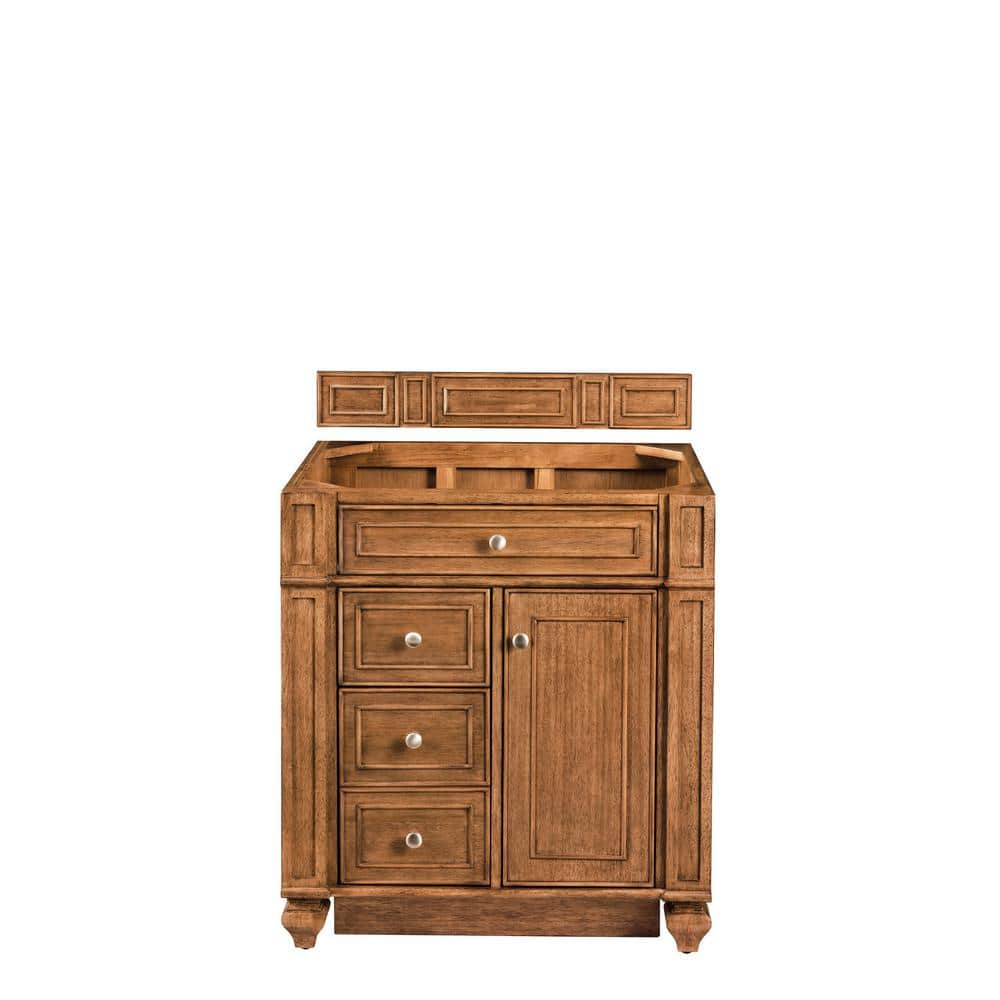 Saddle Brown 30" Solid Surface Single Vanity with Porcelain Sink