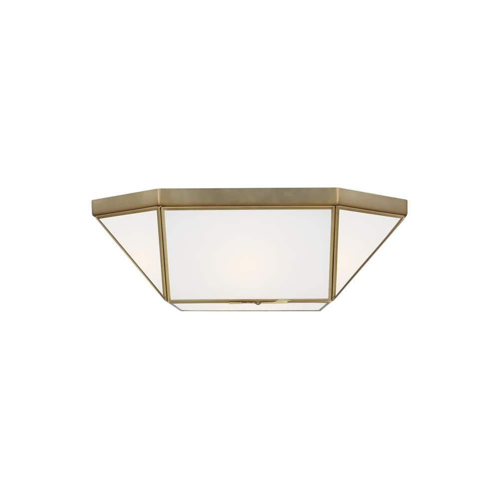 Morrison Satin Brass 15.5" LED Indoor/Outdoor Flush Mount