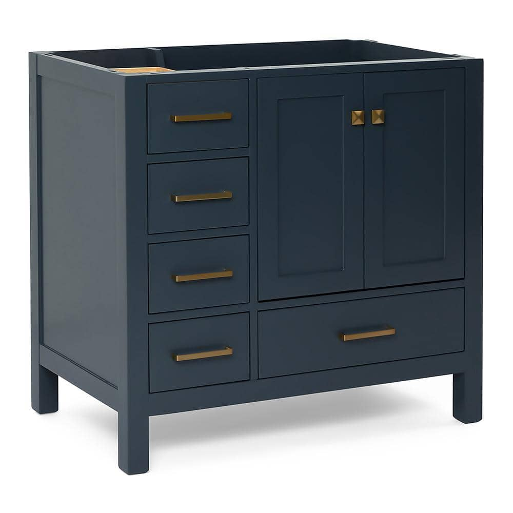 Ariel A037s-R-Bc Cambridge 36" Single Free Standing Wood Vanity Cabinet Only - Blue