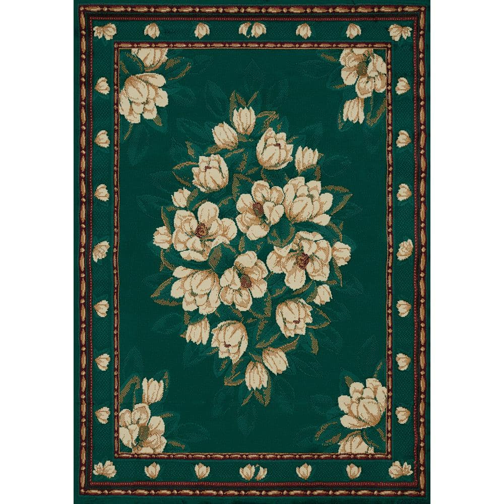United Weavers Brunswick Eloise Traditional Floral Accent Rug, Hunter, 1'10" x 3'