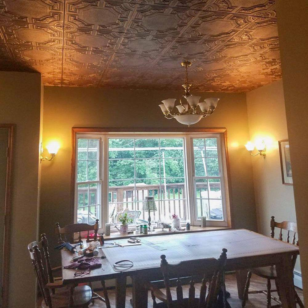 Evergreen 1.6 ft. x 1.6 ft. Polystyrene Glue-up Ceiling Tile
