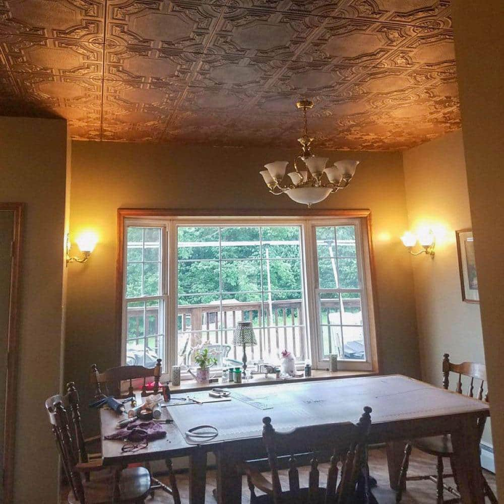 Evergreen 1.6 ft. x 1.6 ft. Polystyrene Glue-up Ceiling Tile