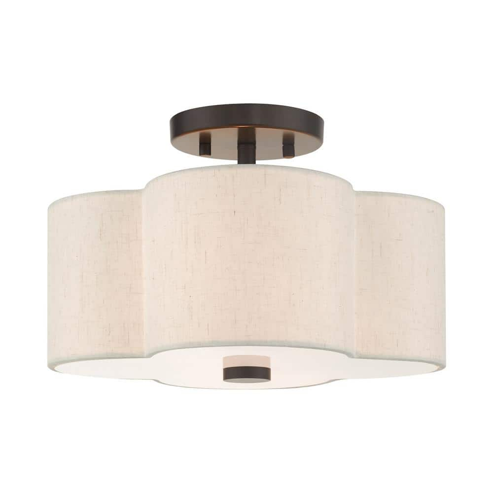 Livex Lighting Solstice 2 - Light Semi-Flush Mount in  English Bronze
