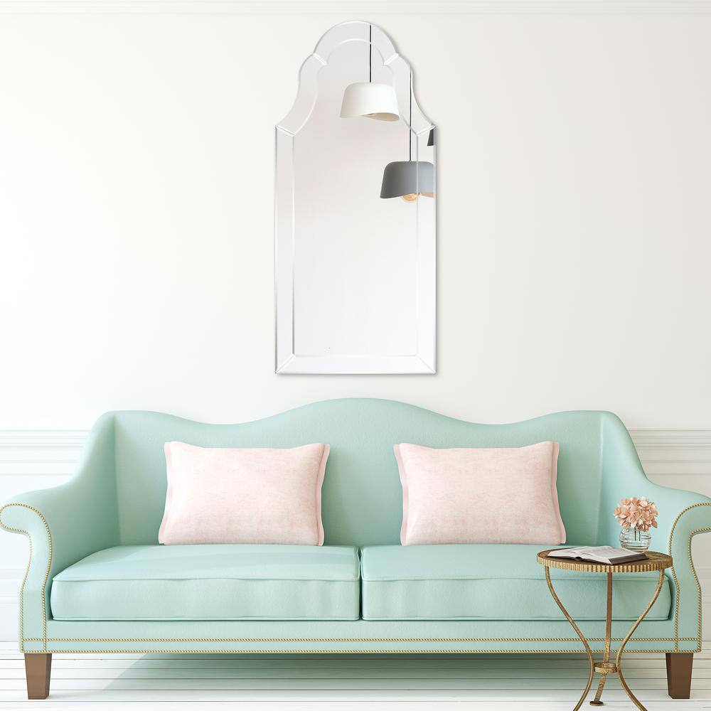 Empire Art Direct Arch Elegant Beveled Wall Mirror I Bathroom, Vanity, Bedroom Mirror - Clear - 20 x 44