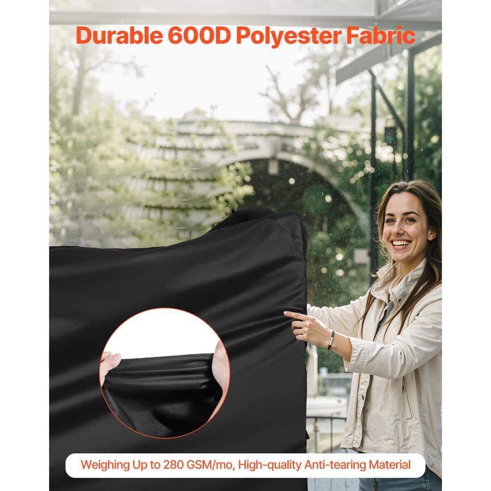VEVOR Grill Cover, 66 inch BBQ Covers for Outdoor Grills, Waterproof, Fade Resistant, Weather Resistant Heavy Duty 600D Polyester, Easy On/Off, with Secure Buckles, Black