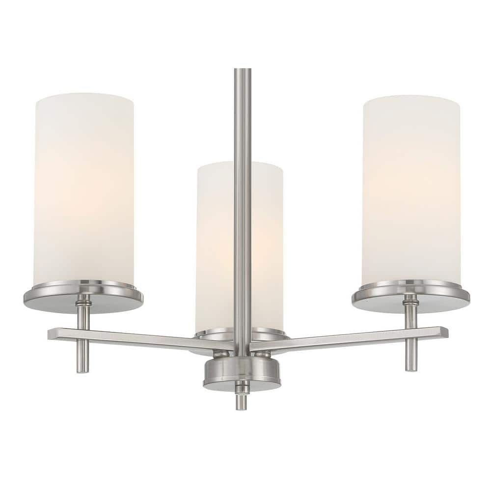 4096-84-Minka Lavery-Haisley - 3 Light Chandelier-Brushed Nickel Finish    -Traditional Installation