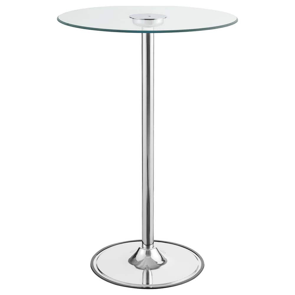 LED Bar Table Chrome and Clear