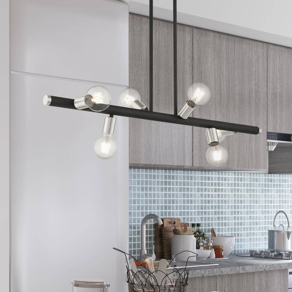 Livex Lighting - Bannister - 6 Light Linear Chandelier in Mid Century Modern