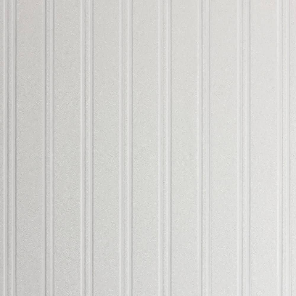Brewster Beadboard Brown Wood Panel Paintable Prepasted Expanded Vinyl Wallpaper, 20.5-in by 33-ft, 56.4 sq. ft.
