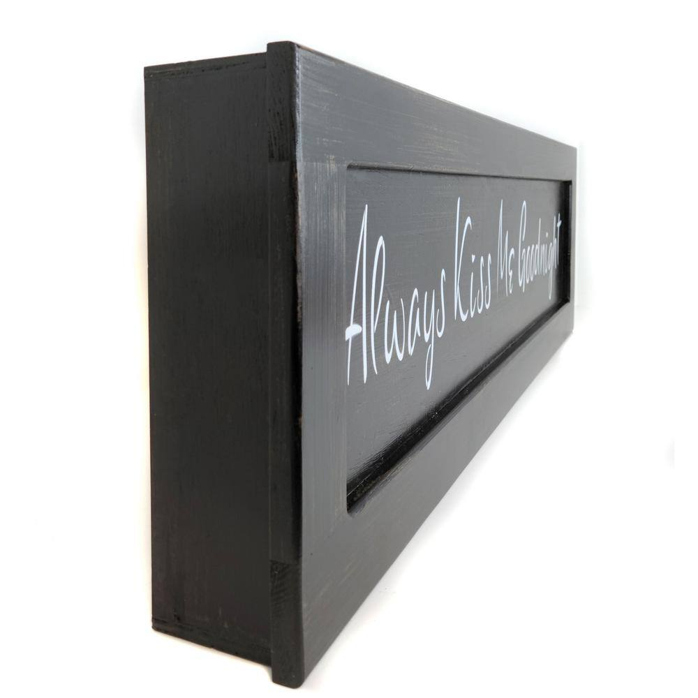 American Furniture Classics Model KISSMEOTBB Always Kiss Me Goodnight Over the Bed Wall Décor with Hidden, Locking Gun Compartment