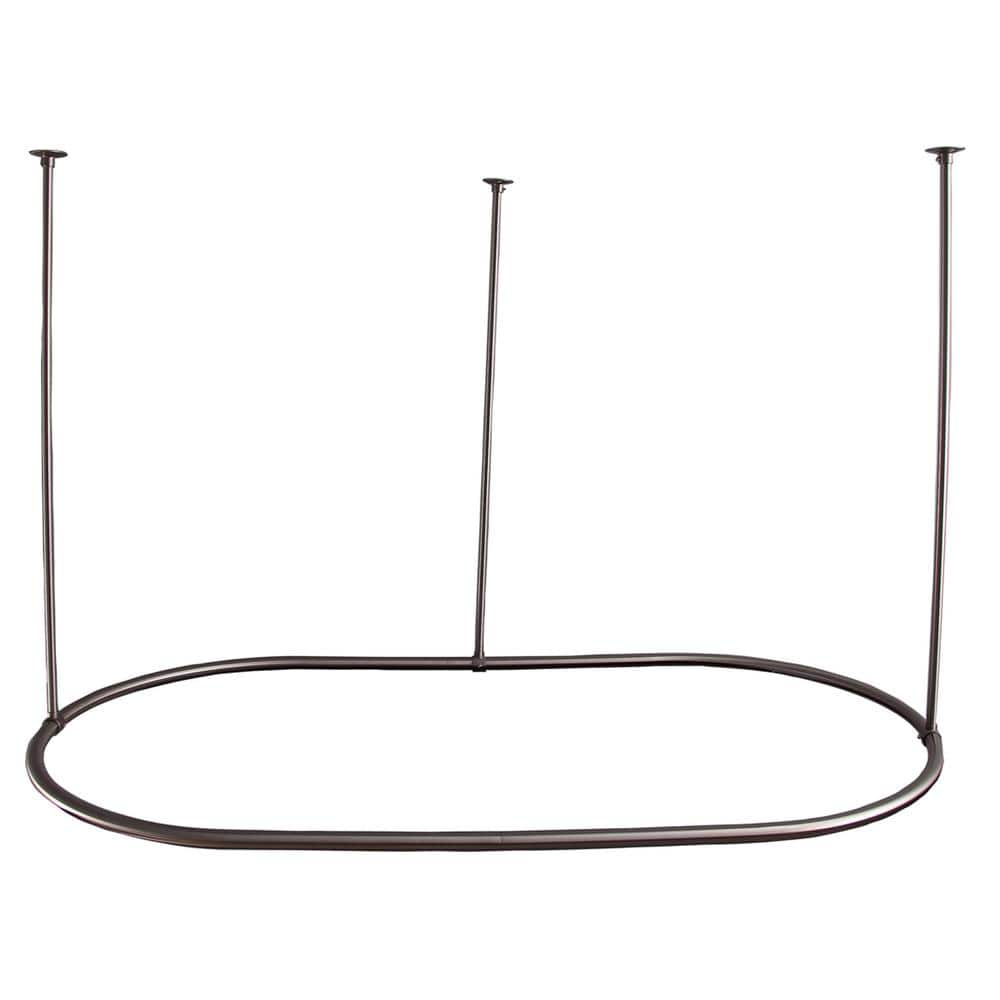 72'' Oval Shaped Fixed Shower Curtain Rod