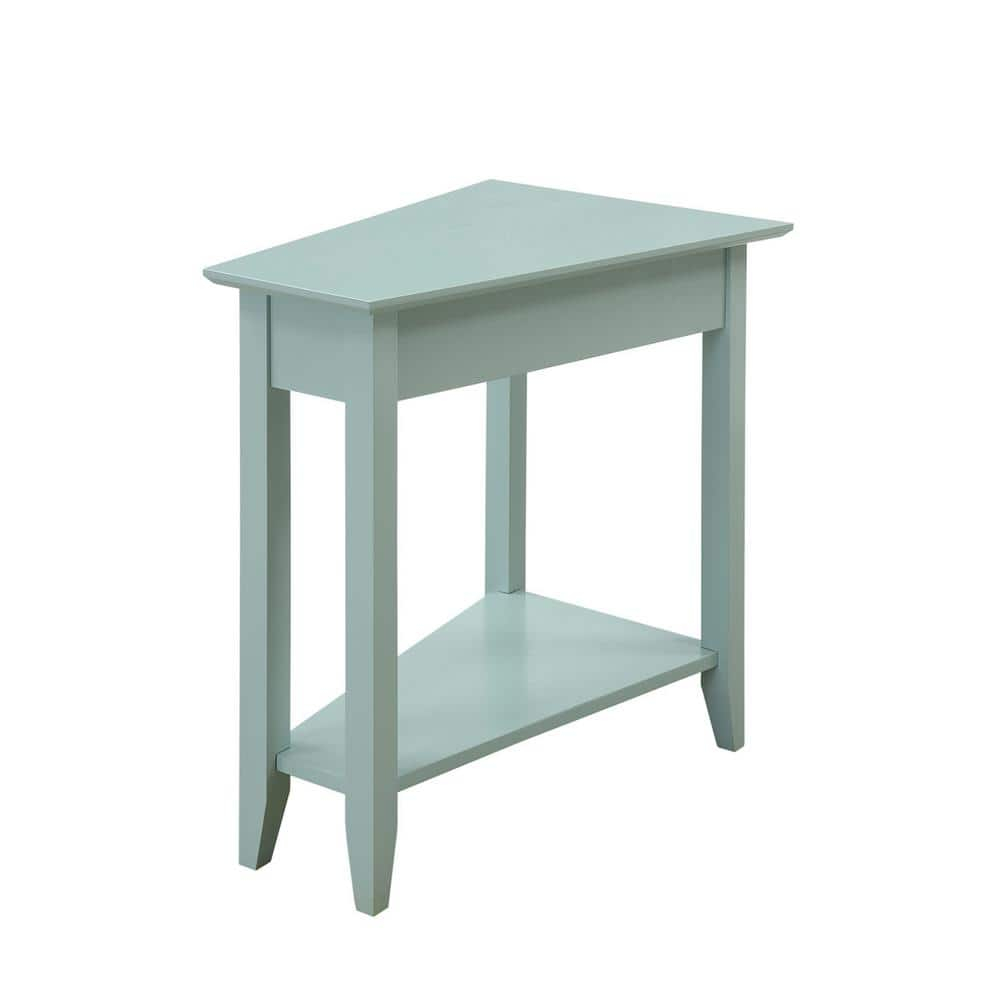 Convenience Concepts American Heritage Wedge End Table, Sea Foam Blue