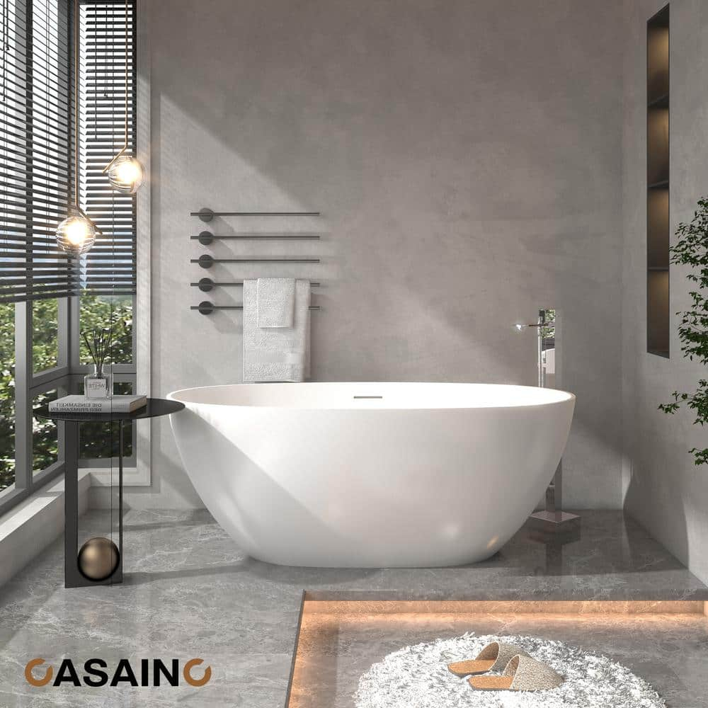 1-Handle Floor Mount Freestanding Tub Faucet with Handheld Shower in Chrome Plated