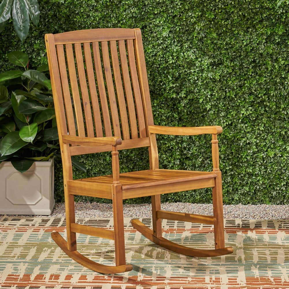 Noble House Arcadia Outdoor Acacia Wood Rocking Chair Teak