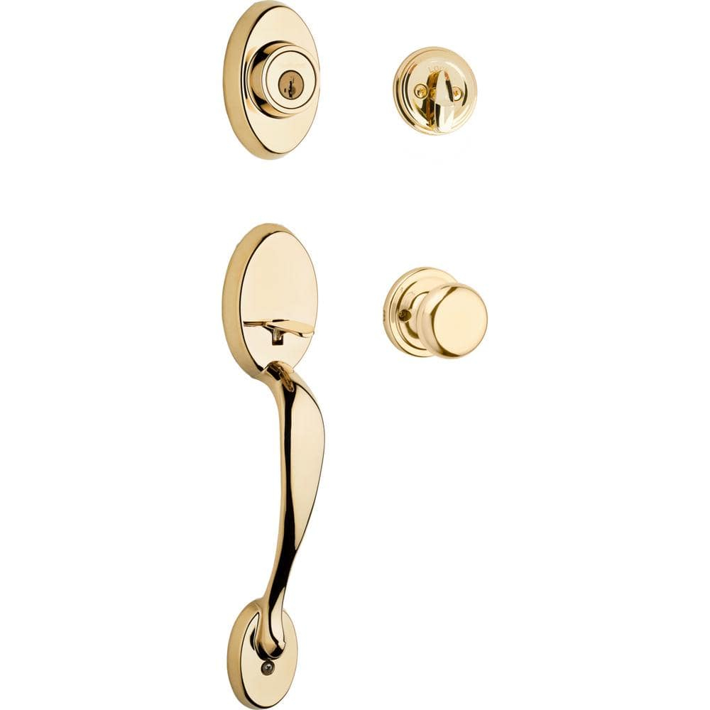 Handleset with Deadbolt and Door and Rosette