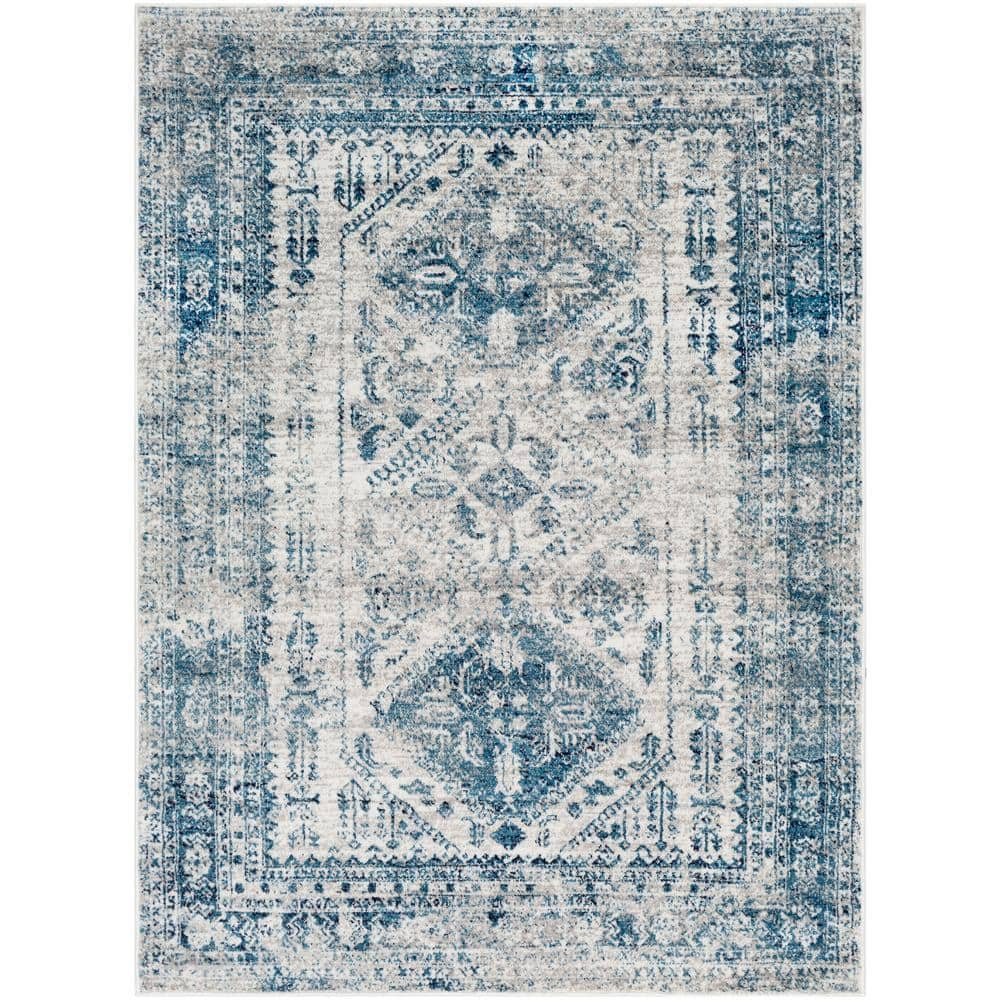 Havana Sky Blue 7 ft. 10 in. x 10 ft. 3 in. Oriental Area Rug