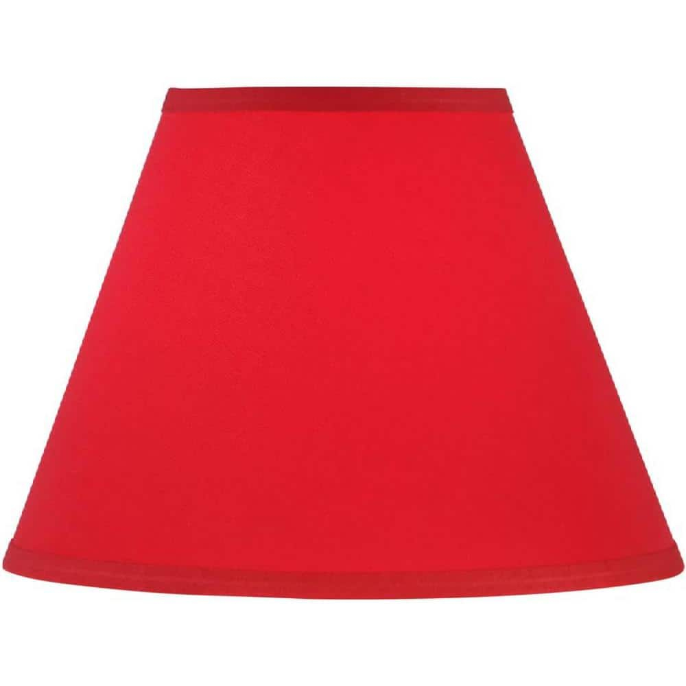 Aspen Creative 32639 Transitional Empire Shape Spider Construction Lamp Shade, Red, 6" Top x 12" Bottom x 9" Slant Height