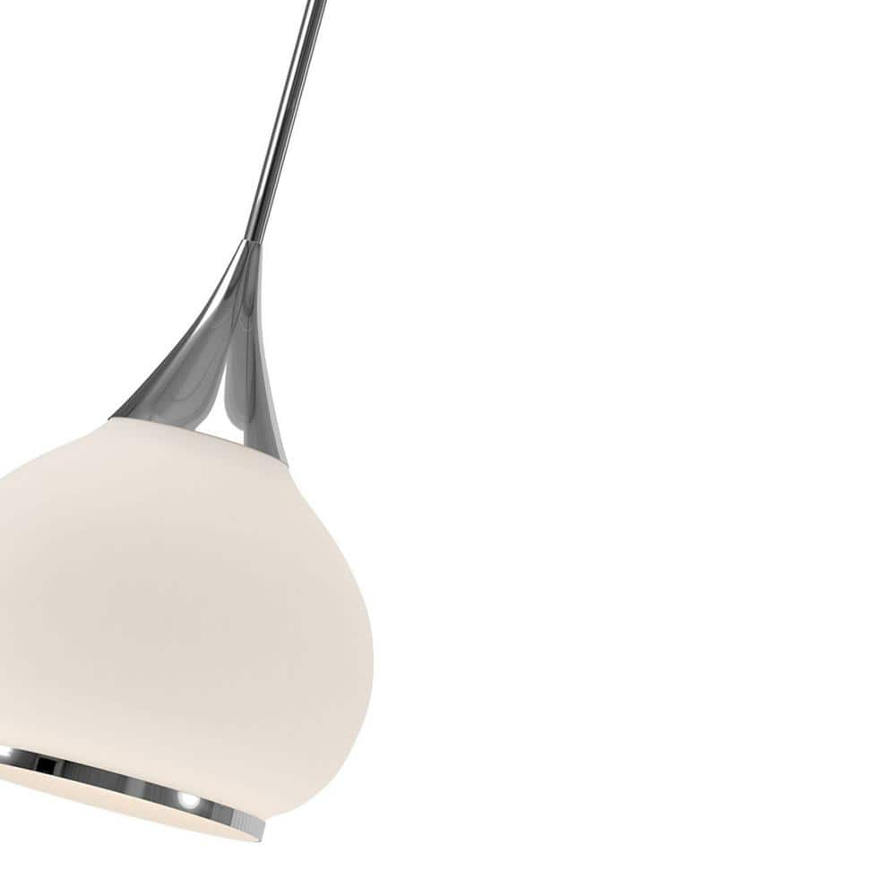 PD524214CHOP-Alora Lighting-Hazel - 1 Light Pendant-17.75 Inches Tall and 14.13 Inches Wide-Chrome Finish-Matte Opal Glass Color