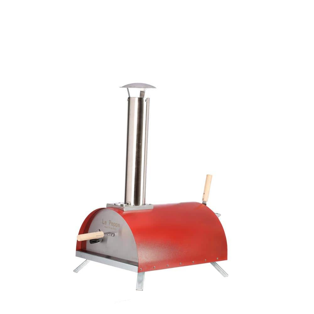 WPPO Le Peppe Portable Red Wood / Pellet Fired Pizza Oven with Peel