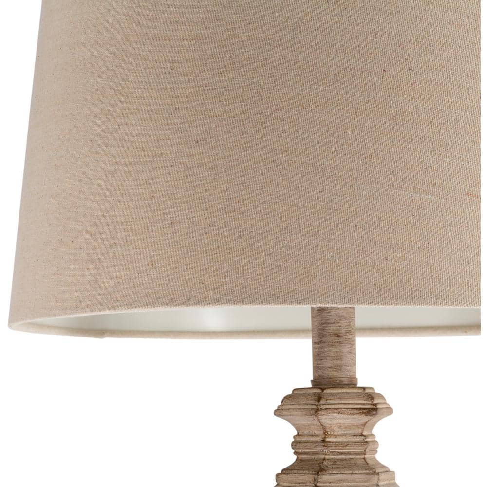 Eburne Classic Gray Floor Lamp with Linen Polyester Shade