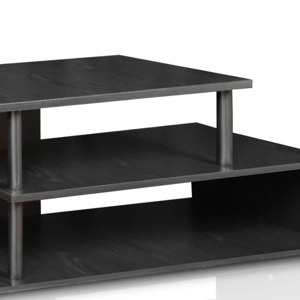 Furinno Econ Low Rise TV Stand, Black/Black