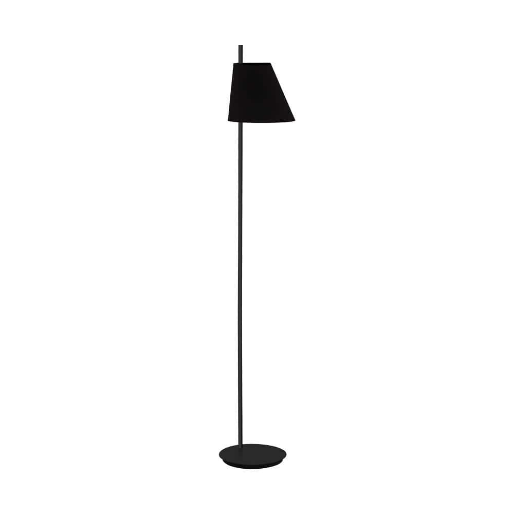 Estaziona Minimalist Black Fabric Cone Floor Lamp