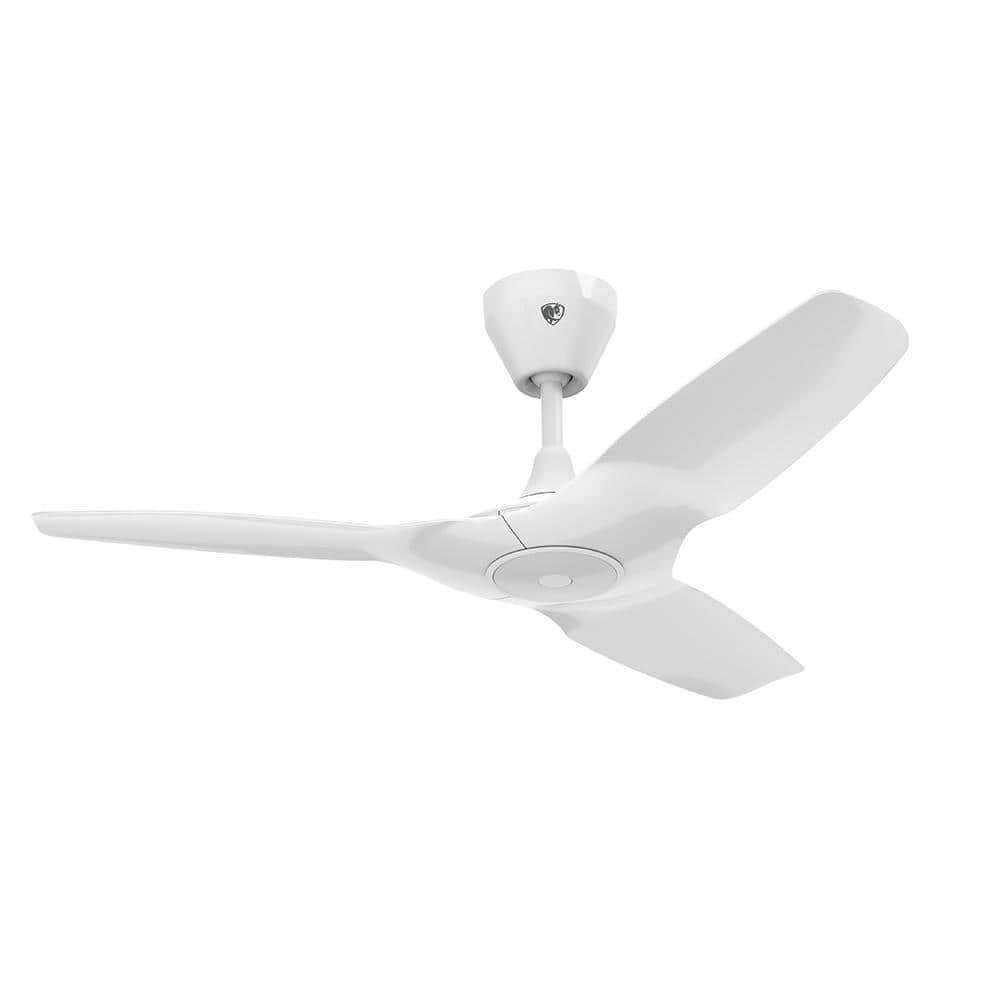 White 44" Smart LED Ceiling Fan with Remote and Voice Control